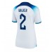 Cheap England Kyle Walker #2 Home Football Shirt Women World Cup 2022 Short Sleeve